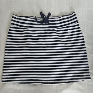 Tommy Hilfiger Navy Blue and White Mini Swim Cover Up Skirt